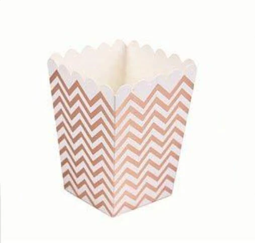 12 шт./лот лидер продаж коробка для попкорна из розового золота/золотого серебра