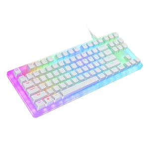 womier 87 key k87 mechanical keyboard 80 87 tkl pcb case hot swappable switch support lighting effects with rgb switch led free global shipping