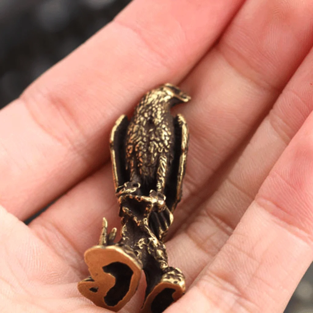 Латунная Статуэтка орла коллекционный ястреб маленькая статуя животного фэн шуй