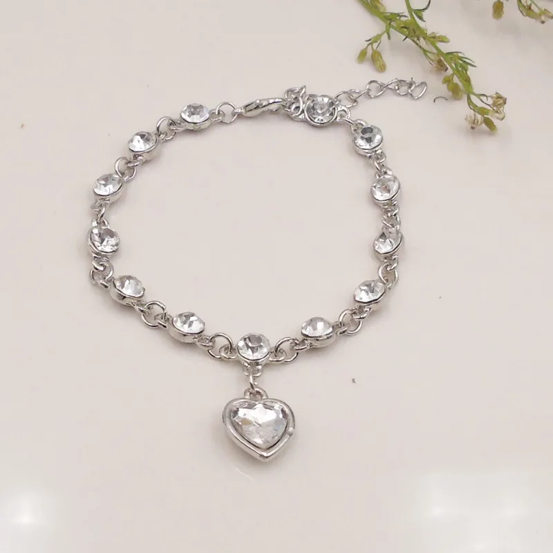 

Krasivaya Crystal With Rhinestone Love Bracelet For Lover Fashion Jewelry Gift