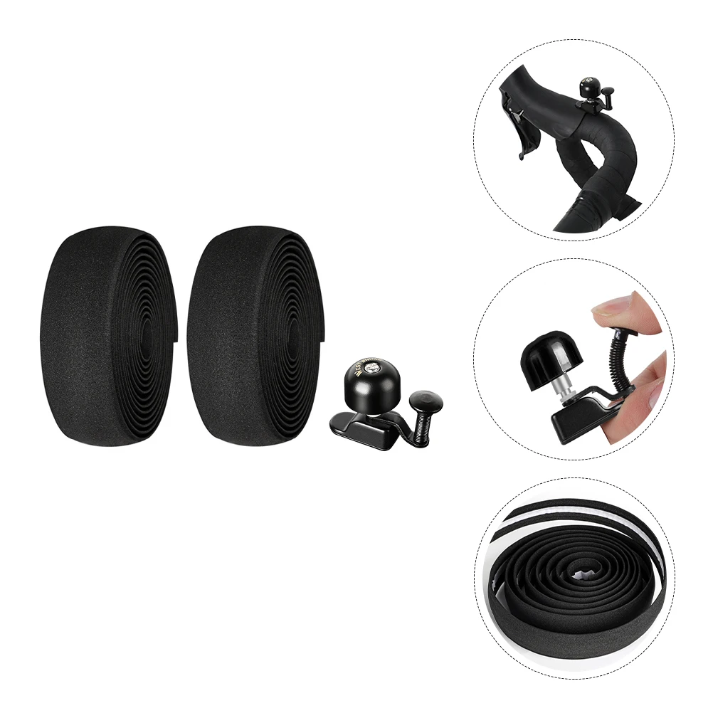 

1 Set Road Bicycle Bell Handlebar Anti-skid Belt Shock Absorption Handle Belt
