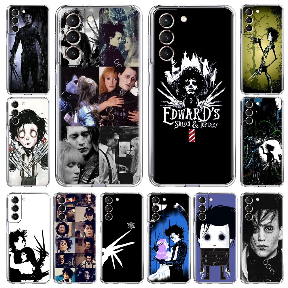 

Edward Scissorhands ​movi Luxury Crystal Clear Phone Case For Samsung Galaxy S20 FE S21 Ultra S10 Plus S10E Soft Protect Cover