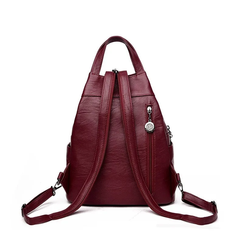 Новинка 2019 женский кожаный рюкзак многофункциональный трансформер Женский