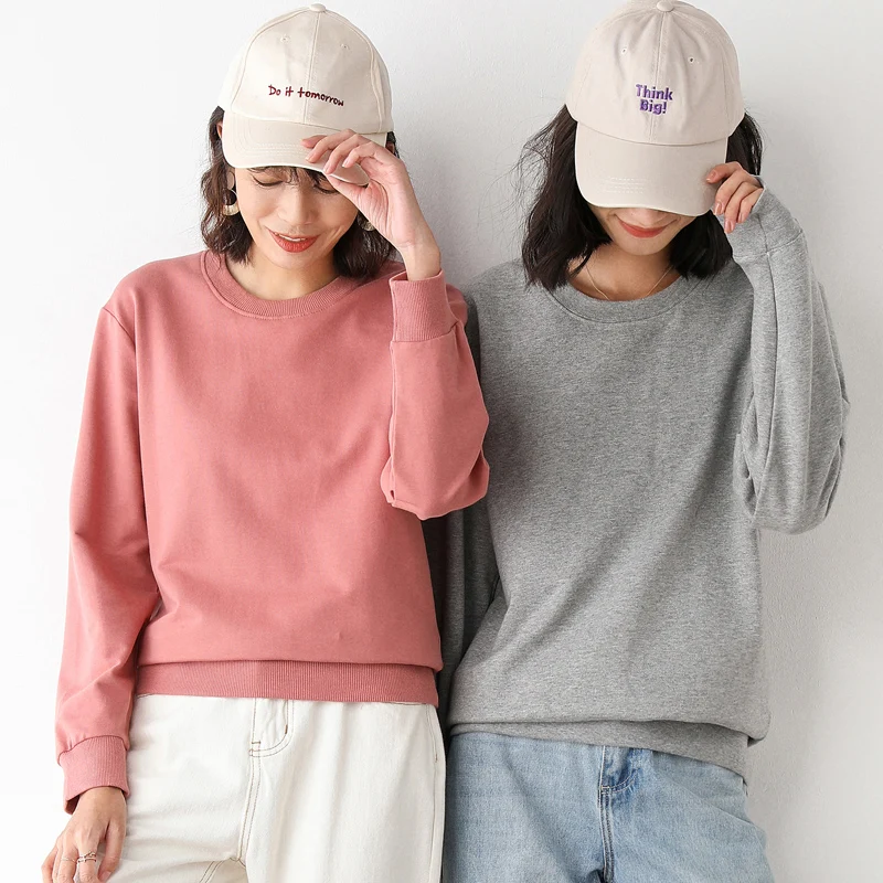 

Women O Neck Candy Long Hooded Oversize Loose Sport Sweatshirt Cotton Blends High Street Autumn Winter Jersey 5 XL