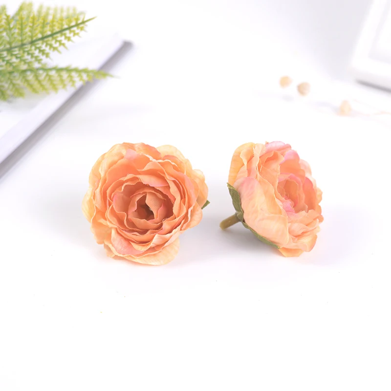 5 шт. (4 см) Искусственный Пион из шелка с цветочным рисунком головы стены