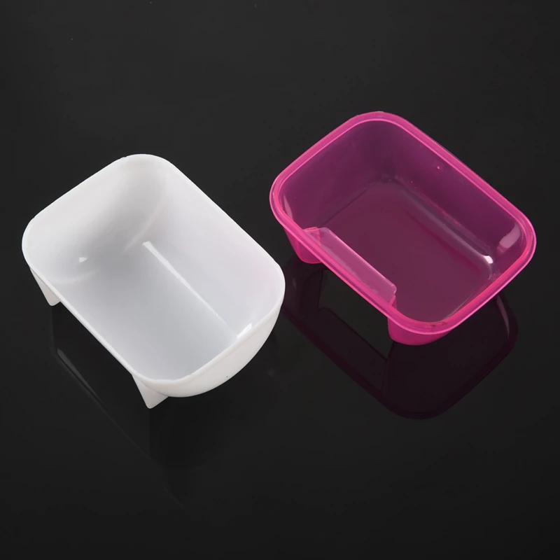 

Pink White Small Hamsters Bathing Sand Cage Pet Bathroom 10 x 7 x 7cm