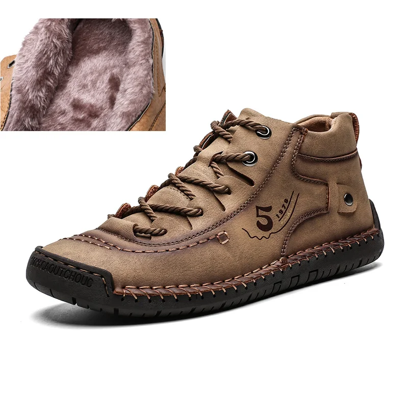 Осень-зима Мужская обувь из натуральной кожи на высоком каблуке женские