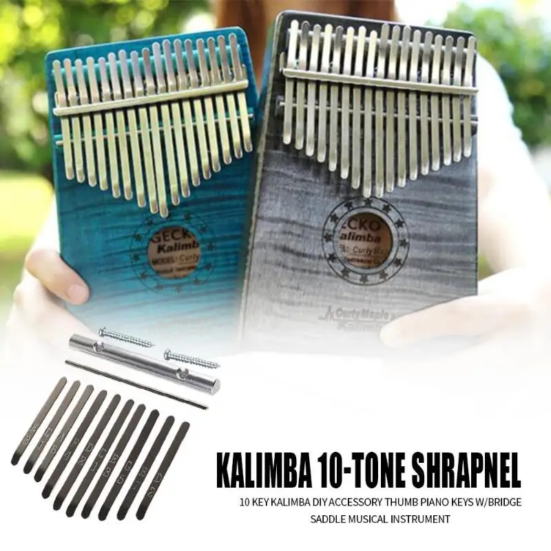 Пианино Kalimba с 10 клавишами музыкальный инструмент мост для большого пальца седло