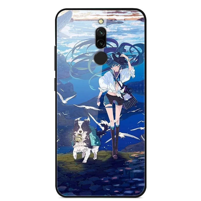 Для Xiaomi Redmi 6A чехол с жестким стеклом чехол s для Xiaomi Redmi 6A 6 A чехол из закаленного стекла для Xiaomi Redmi 8A 8 Redmi Note 8T - Цвет: 1205 12