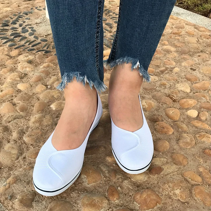 

Women Shoes Wedge White Nurse Heightening Slanted Heel Rubber Sole Beauty Salon Breathable Shoes for Women