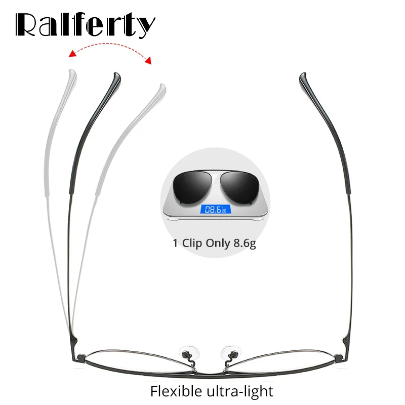 Ralferty солнцезащитные очки по рецепту женские мужские поляризационные на застежке