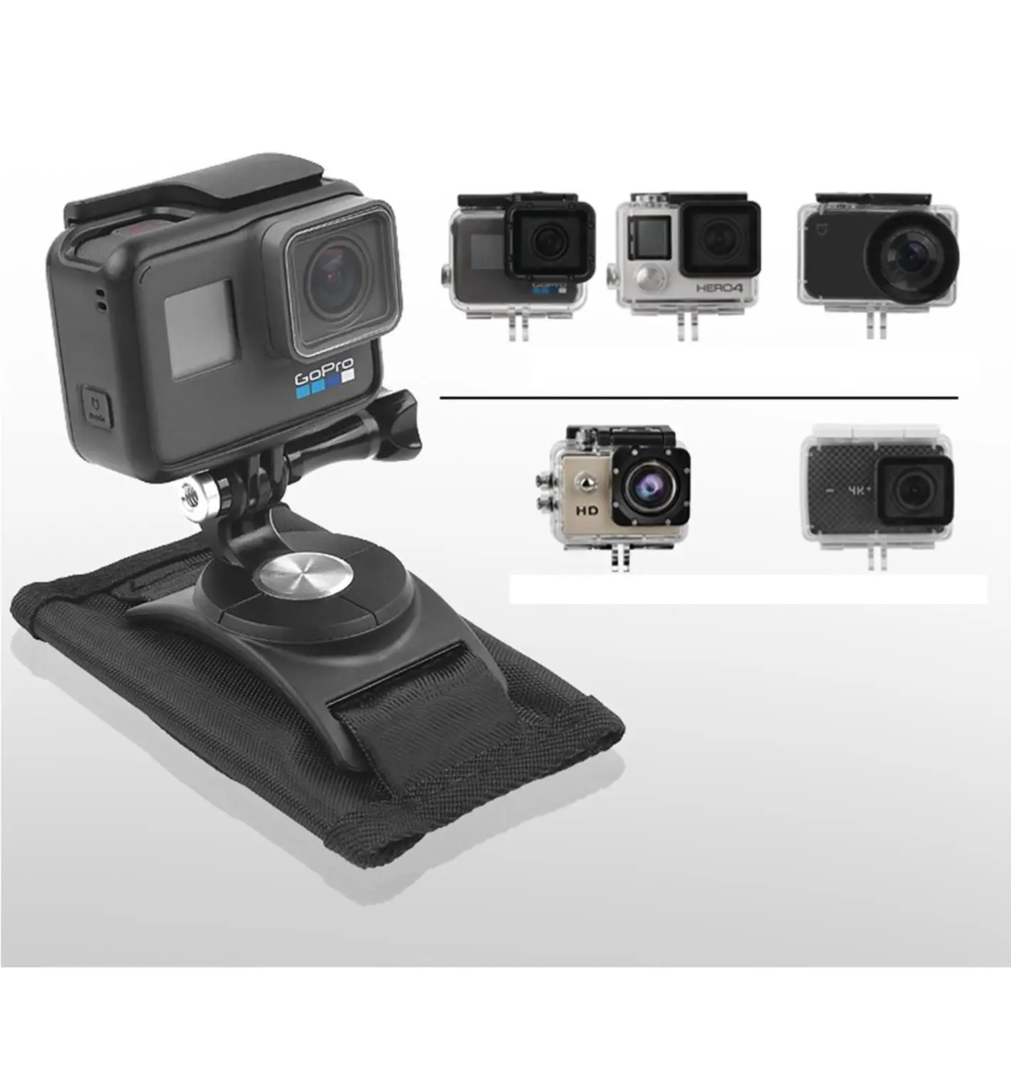 

Регулируемый зажим для рюкзака для Gopro 8, 7, 6, 5, Xiaomi Sjcam Dji, вертикальная съемка на 360 градусов, аксессуары для экшн-камеры Iphone