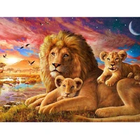 shayi 5d diamond painting lion full squareround drill animal embroidery cross stitch home decor painting