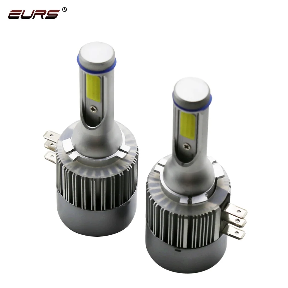 2pcs H15 LED lamp 72W 7600lm Car Headlights 6000K COB chips Auto Headlamp Bulbs Fog light 12V 24V Styling Lights | Автомобили и