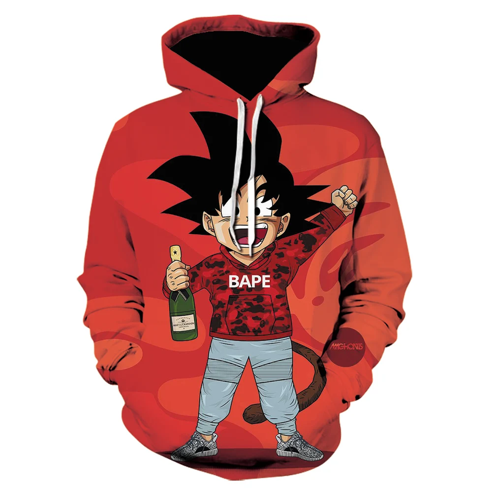 

2021 new classic blood anime battle Monkey King printing fashion casual style hoodie 3D printing men's women's children's sweate