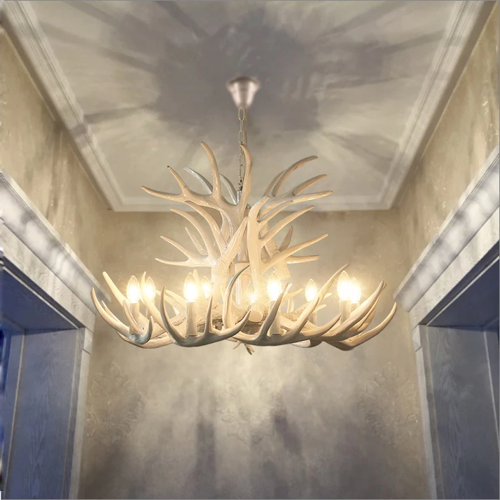 

Brown Antlers Resin Chandelier Lamp Modern LED Antler Chandelier Lustre Chandeliers E14 Vintage Lights Novelty Lighting