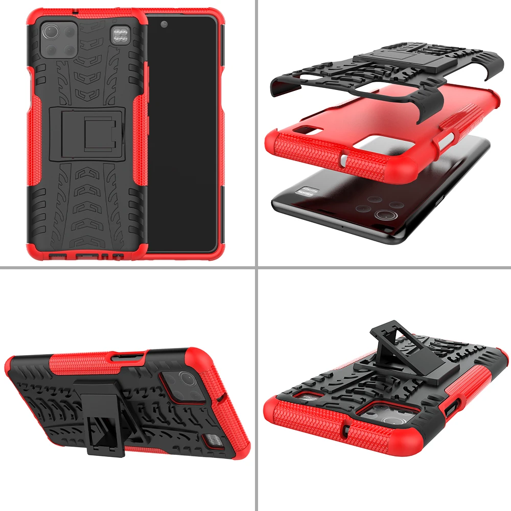 for lg k92 5g case cover anti knock bumper heavy duty armor stand hard back cover for lg k92 5g silicon phone case for lg k92 5g free global shipping