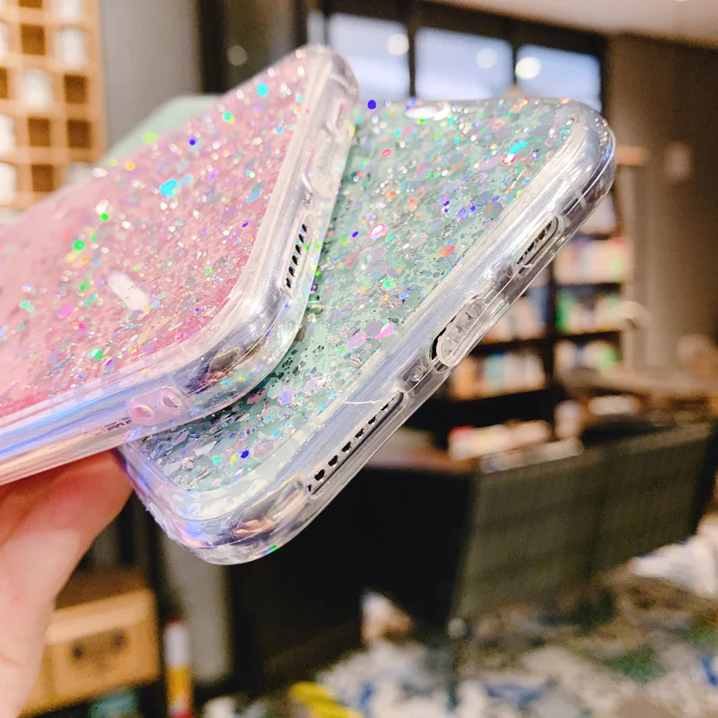 Чехол для смартфона Huawei Nova 6E 6 5T 5I Pro противоударный чехол телефона 5 4E 4 3i 3E 3 Bling Glitter