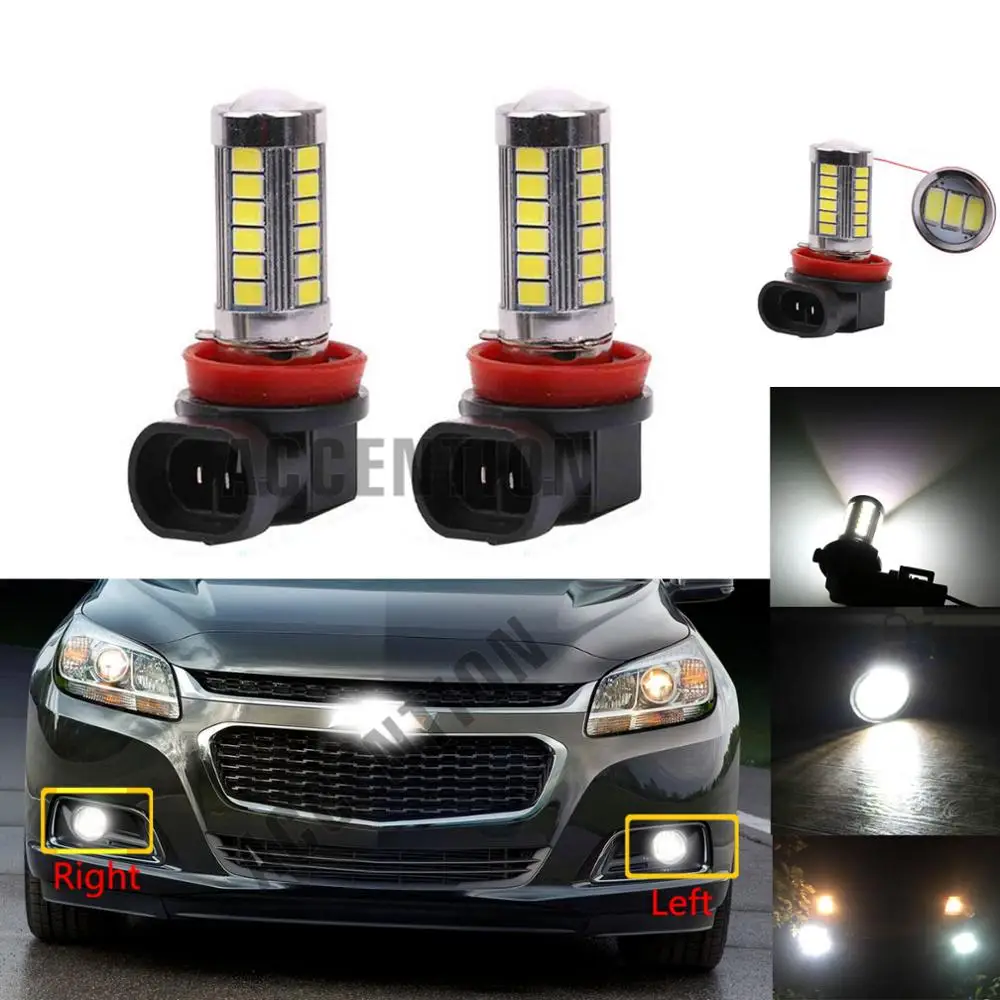 Bombillas de luz LED antiniebla para coche, faros delanteros para Chevrolet Malibu 2012, 2013, 2014, 2015, 2 uds.
