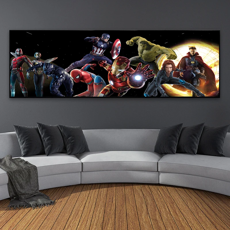 Современное комиксное искусство Hero художественная картина плакаты и принты