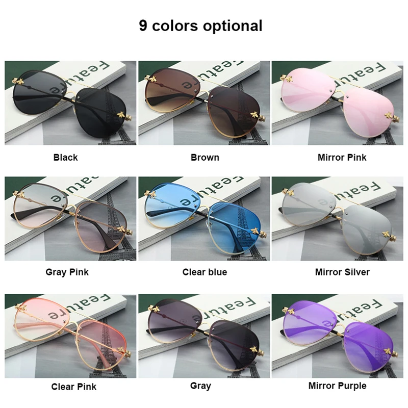 Солнцезащитные очки унисекс круглые большие зеркальные в металлической оправе