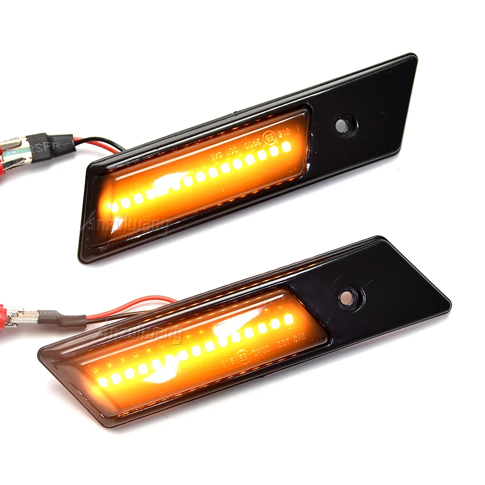

2PCS Dynamic Blinker Indicator Side Marker Turn Signal Light For BMW 3 5 7 Series E32 E34 E36 1990-1996 LED Sequential Lamp