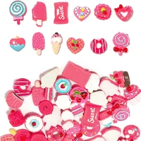 random mix miniature resin cabochons ice cream candy chocolate cake beads diy phone case decor jewelry charms accessories