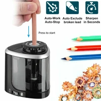1pcs electric auto pencil sharpeners school safe student helical steel blade sharpener for artists kids adults colored pencils