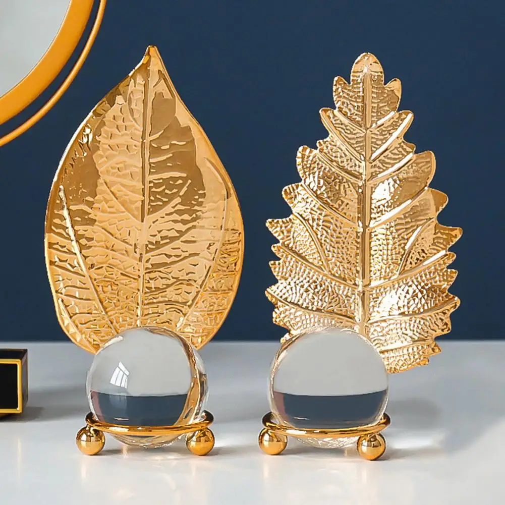 Креативная модель из искусственного хрустального шара с дизайном листьев