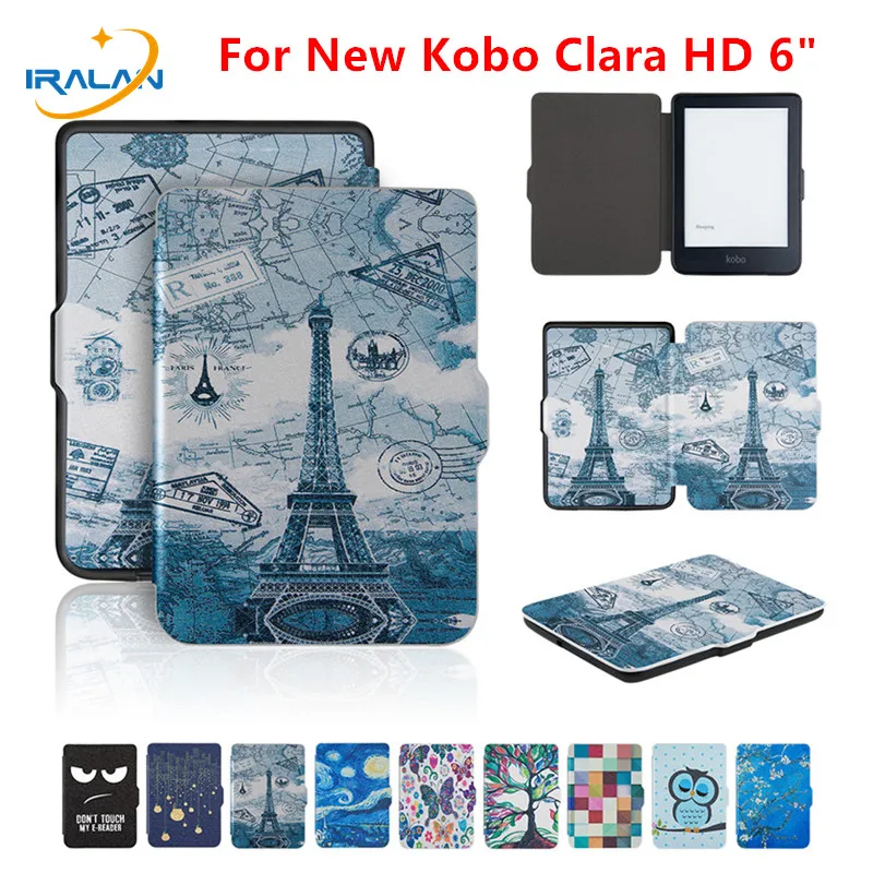 Чехол из ПУ кожи с рисунком для нового Kobo Clear HD 6 0 дюйма смарт чехол электронной