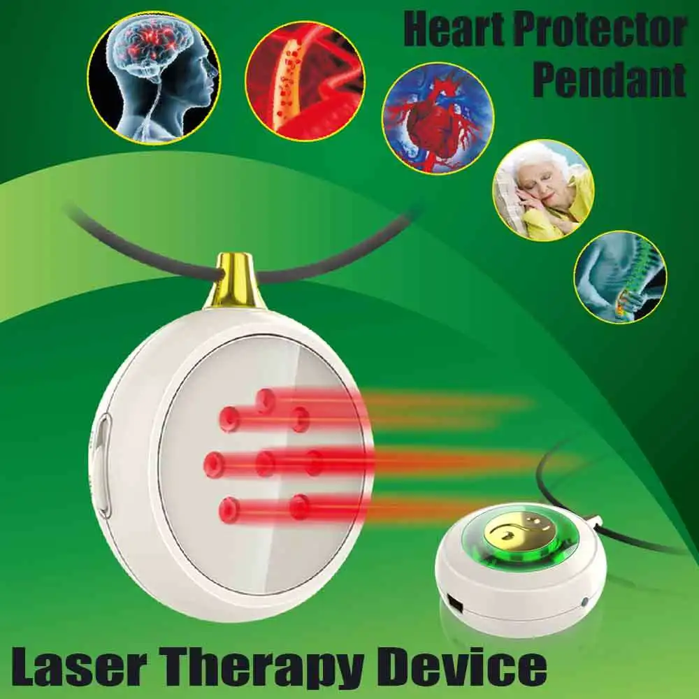 OEM LASTEK Heart Protect Pendant Necklace Prevent Cerebral Thrombosis Coronary Disease Angina Semiconductor Laser Therapy Device