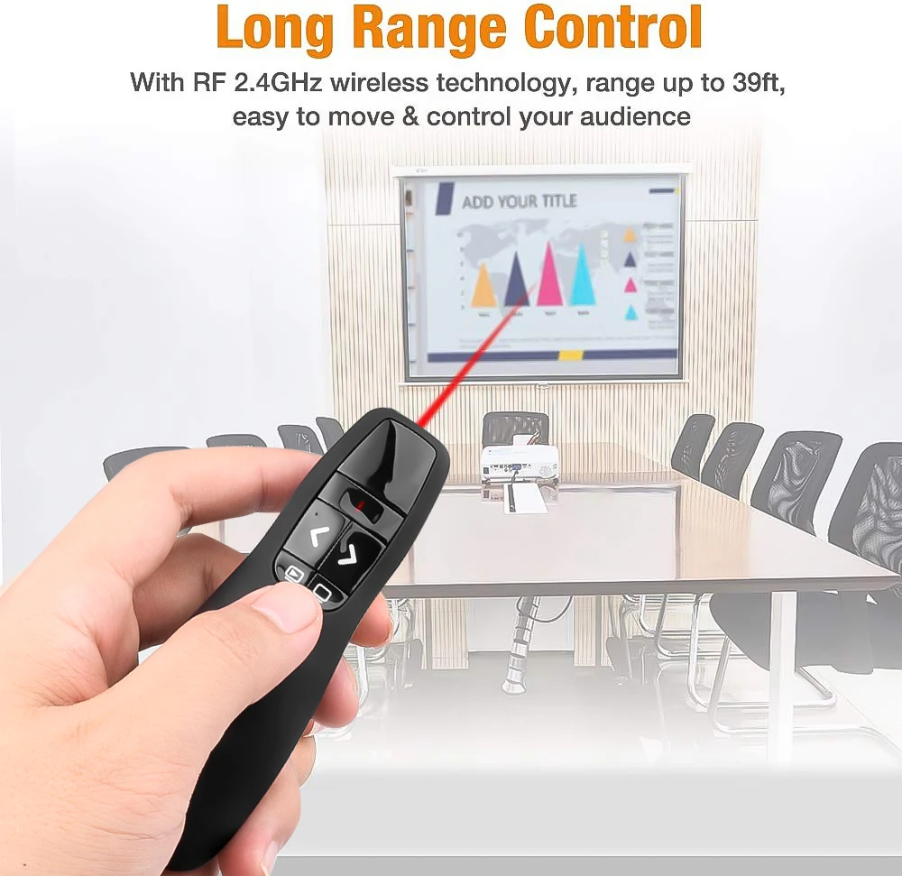 Беспроводной Презентер Kebidu R400 USB красная лазерная указка PPT дистанционный