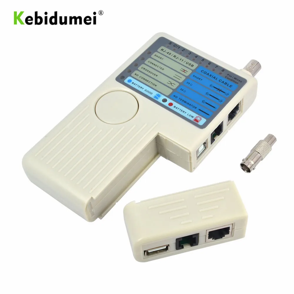 

Kebidumei 4 в 1 Новый Удаленный RJ11 RJ45 USB BNC LAN Сетевой кабель тестер для UTP STP LAN кабели трекер детектор