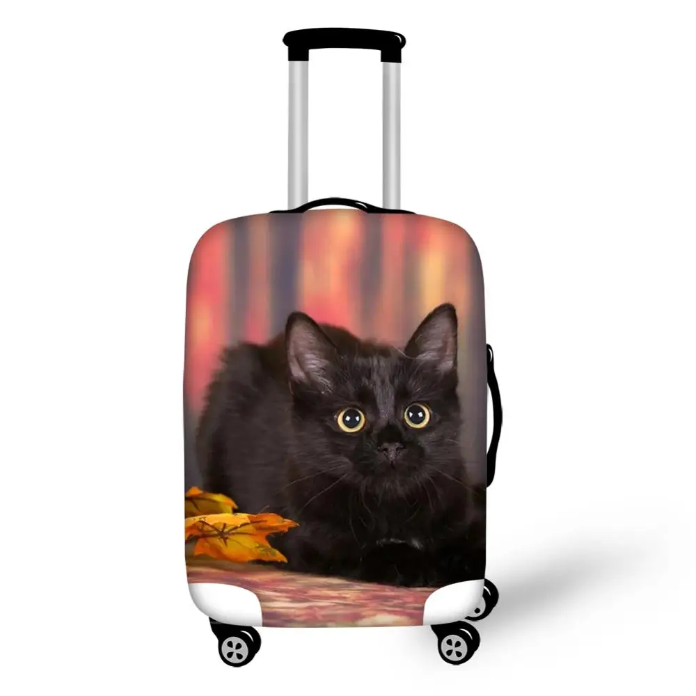 HaoYun Protective Suitcase Cover Flower Cats Elastic Dustproof Luggage Cover Cartoon Animal Prints Waterproof Travel Accessories