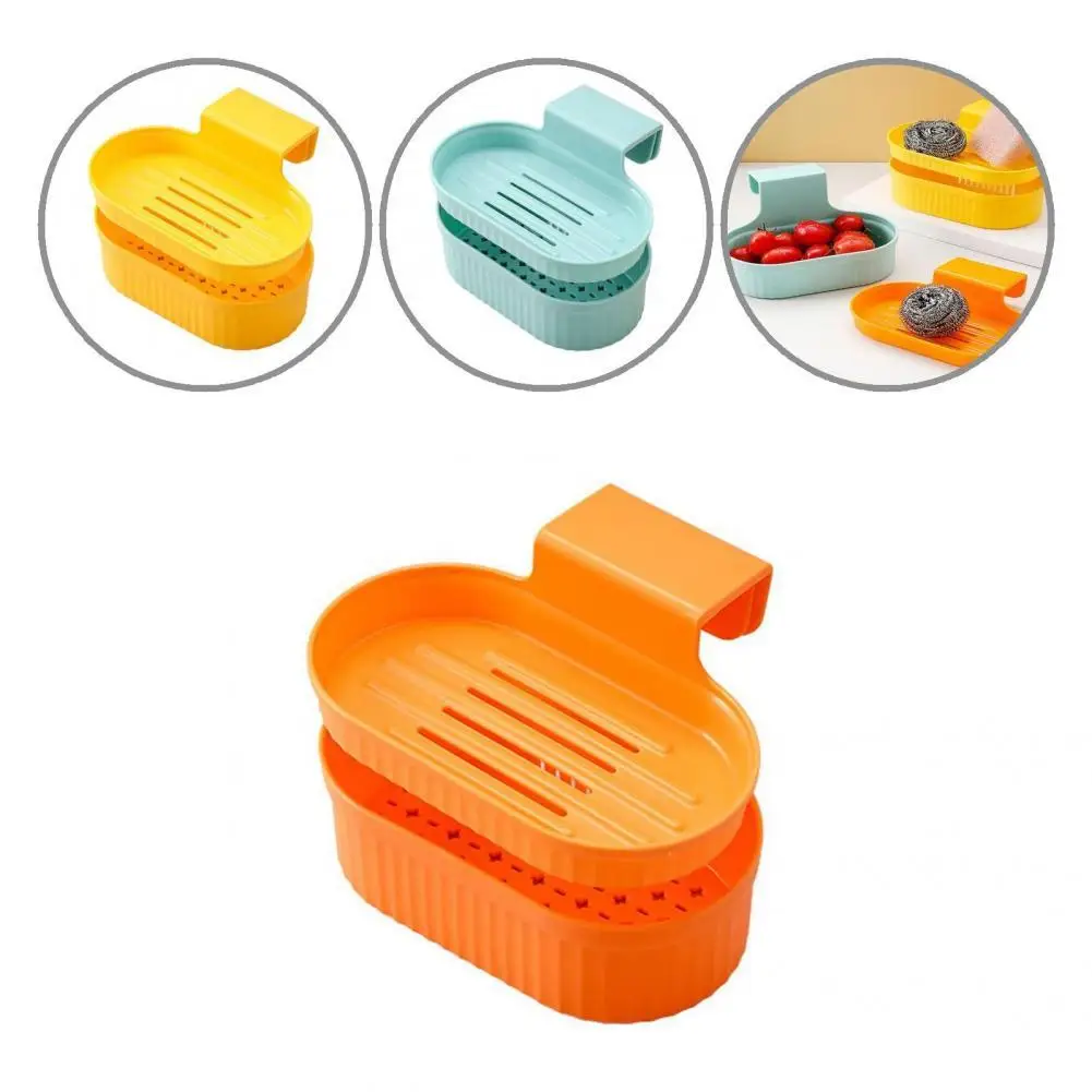 Eco-friendly Practical Double Tier Hanging Drain Basket Lightweight Sink Tray Space-Saving for Household | Дом и сад