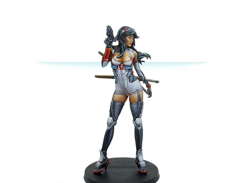 Fantasy 1/20 масштаб Future Female Warrior миниатюры Неокрашенный DIY сборка статического