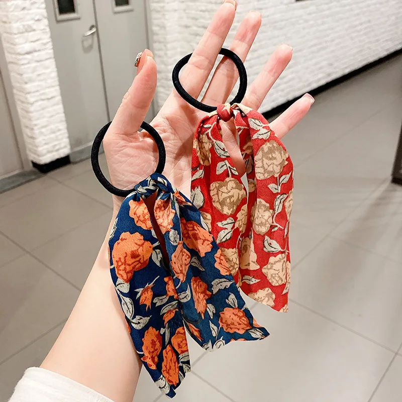 

New Headwear Wommen Cute Daisy Elastic Ponytail Holder Hair Tires Bands Headband Scrunchie Rubber Band Fashion Hair Accessories