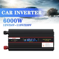 6000w car inverter peak solar power inverter voltage convertor transformer dc 12 24v to ac 110v220v modified sine wave convert