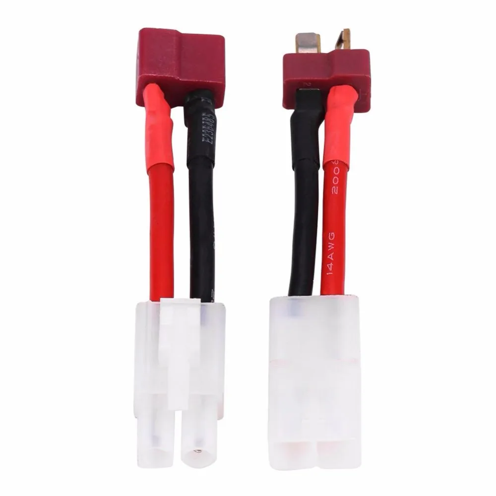 Hot Sale RC Parts Plug Cable 2Pcs/Set 5cm T Female / Male to Tamiya Adapter 14 AWG Wire Accessories | Игрушки и хобби