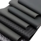 Серая серия, объемная искусственная кожа, листы, Размер A4, однотонный цвет, узор личи, синтетическая кожа, ткань для сережек, бантов