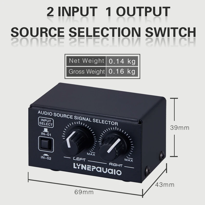 

2 in 1 Out RCA Signal Cable Splitter Selection, Switcher, Speaker, Switcher , Source Connector Distributor Box