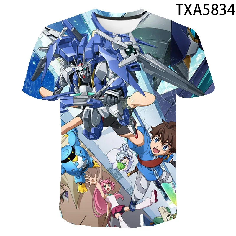 

Summer Anime Gundam 3D Printed T Shirt Boy Girl Kids Cool Fashion Streetwear Men Women Children Casual Short Sleeve Tops