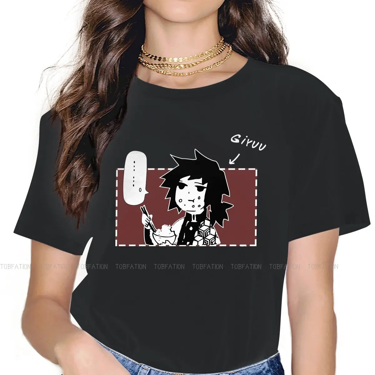 

Женская футболка Giyuu Tomioka с изображением водяного столба, основная футболка большого размера 5XL с изображением рассеянного демона, киметасу,...