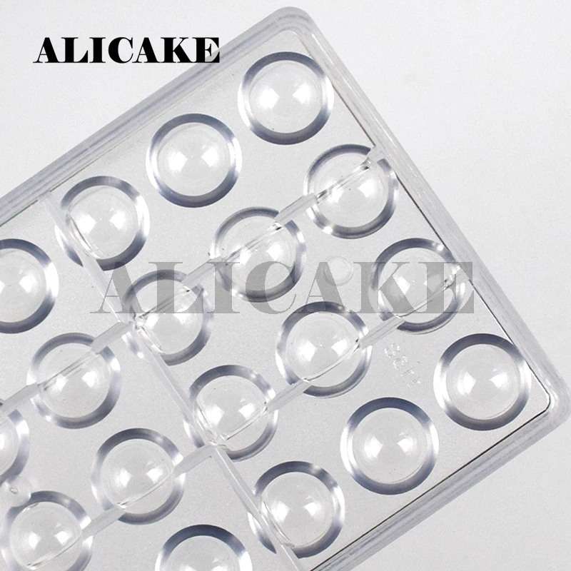 

3D Chocolate Mold Tray Sphere Thick Polycarbonate Chocolate Mould for Bakery Cake Form of Chocolate Moulds Baking Pastry Tools