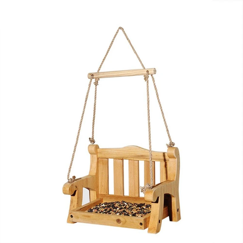 

Swing Chair Bird Feeder Parrot Food Holder Garden Hanging Bird Feeder for Outdoor Courtyard Yard Wild Birds Feeding