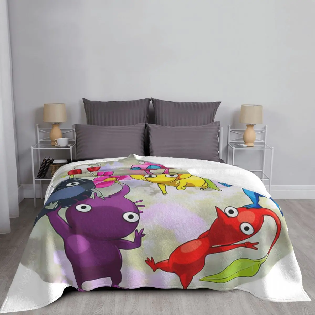 

Pikmin Fanart Blanket Bedspread Bed Plaid Rug Towel Blanket Luxury Beach Towel