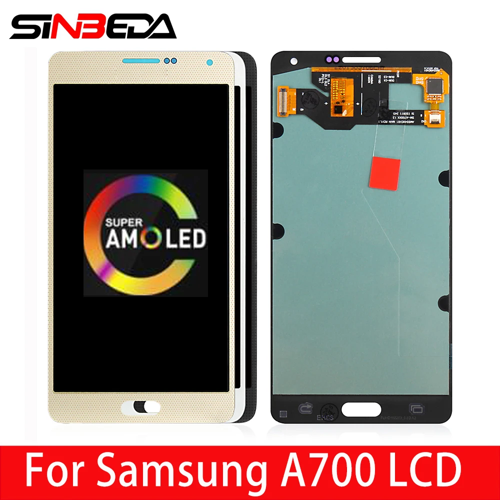 ЖК дисплей AMOLED для SAMSUNG Galaxy A700 дигитайзер сенсорного экрана A7 2015 LCD A7009 A700H A700F A700S