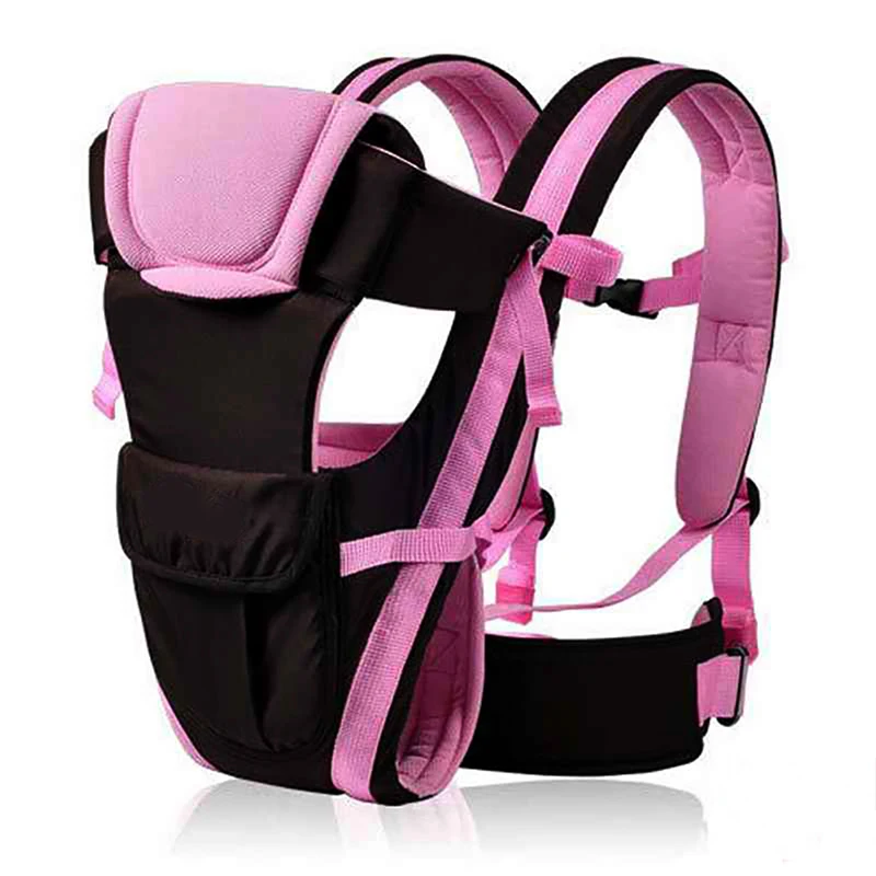 Розовый Beth Bear 0-30 Months Breathable Front Facing Baby Carrier 4 in 1 Infant Comfortable Sling Backpack Pouch Wrap Baby Kangaroo New - Цвет: Розовый