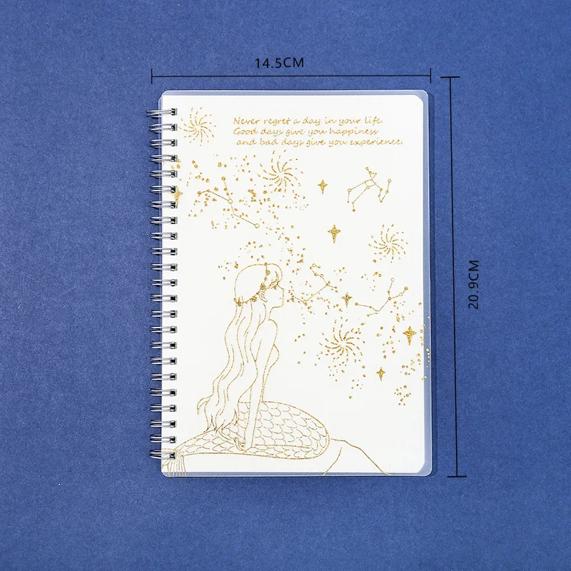 Блокнот планировщик Русалка А5 на спирали органайзер для рисования по сетке