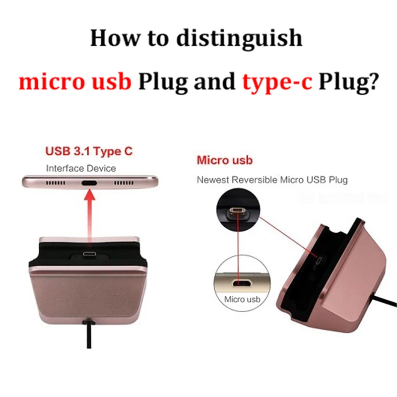 Зарядное устройство для Android Micro usb type C зарядная док-станция базовая станция
